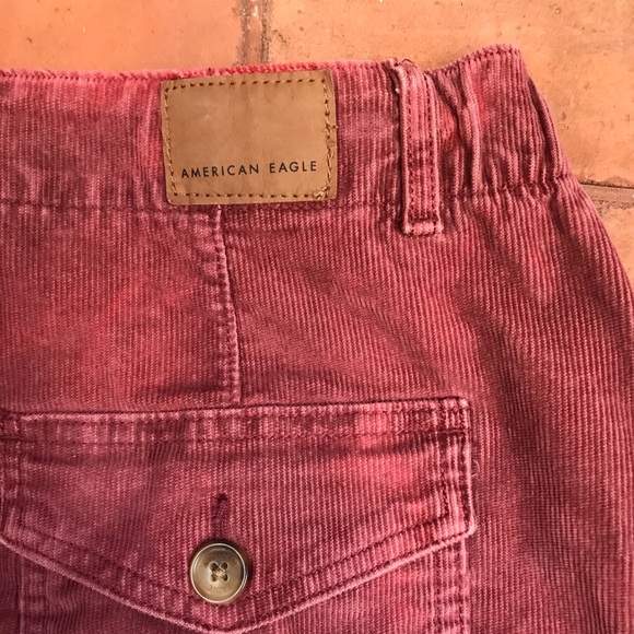 🍒2/$22🍒 American Eagle red corduroy skirt - Picture 7 of 7
